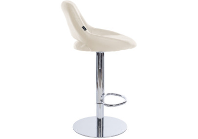 Tabouret de bar HD Milet C en similicuir crème