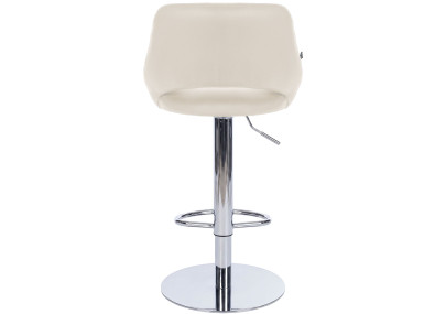 Tabouret de bar HD Milet C en similicuir crème