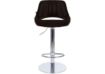 Tabouret de bar HD Milet C en similicuir brun