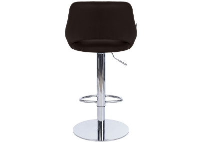 Tabouret de bar HD Milet C en similicuir brun