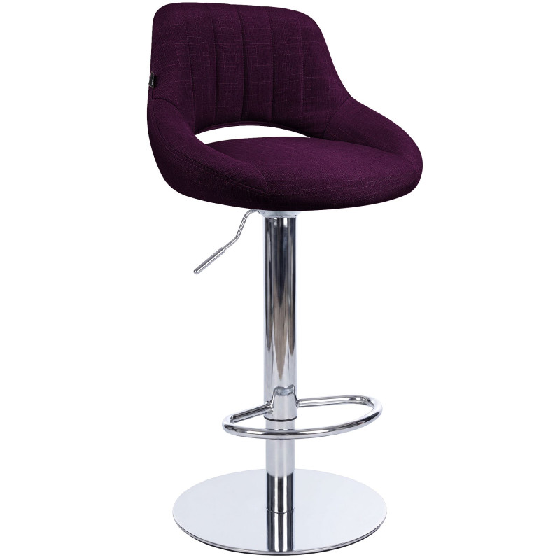 Tabouret de bar HD Milet C en tissu violet