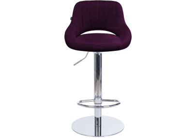 Tabouret de bar HD Milet C en tissu violet