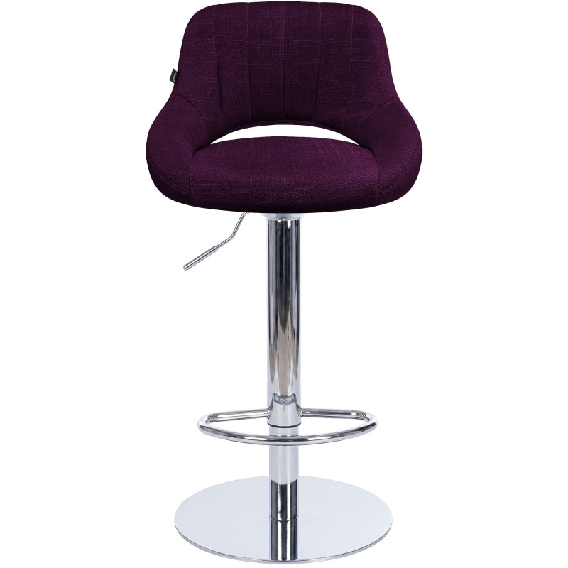 Tabouret de bar HD Milet C en tissu violet