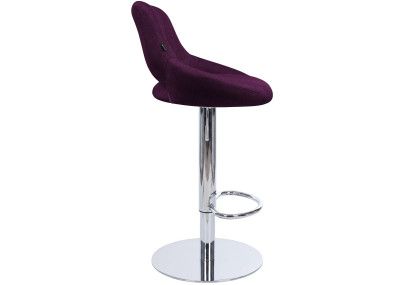 Tabouret de bar HD Milet C en tissu violet
