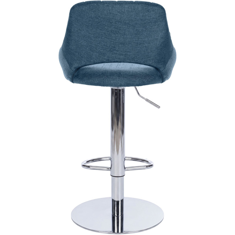 Tabouret de bar HD Milet C en tissu bleu