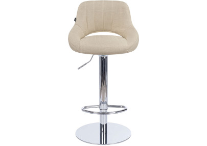 Tabouret de bar HD Milet C en tissu crème