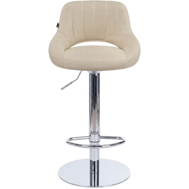 Tabouret de bar HD Milet C en tissu crème