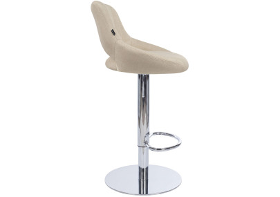 Tabouret de bar HD Milet C en tissu crème