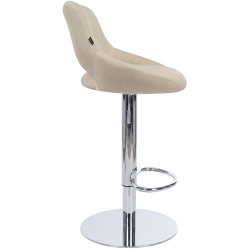 Tabouret de bar HD Milet C en tissu crème