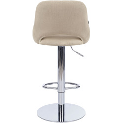 Tabouret de bar HD Milet C en tissu crème