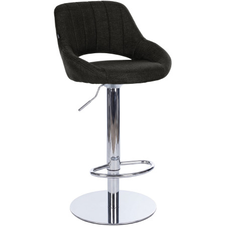 Tabouret de bar HD Milet C en tissu gris foncé