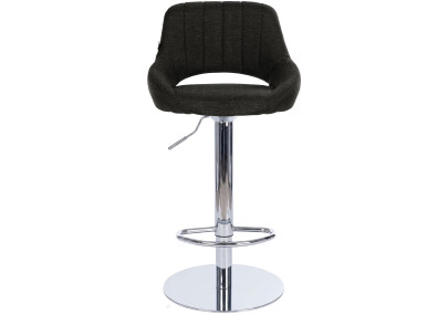 Tabouret de bar HD Milet C en tissu gris foncé