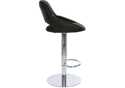 Tabouret de bar HD Milet C en tissu gris foncé