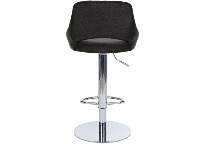 Tabouret de bar HD Milet C en tissu gris foncé