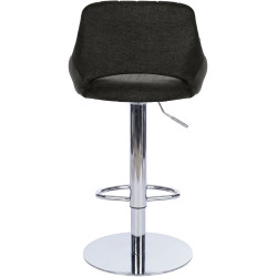 Tabouret de bar HD Milet C en tissu gris foncé