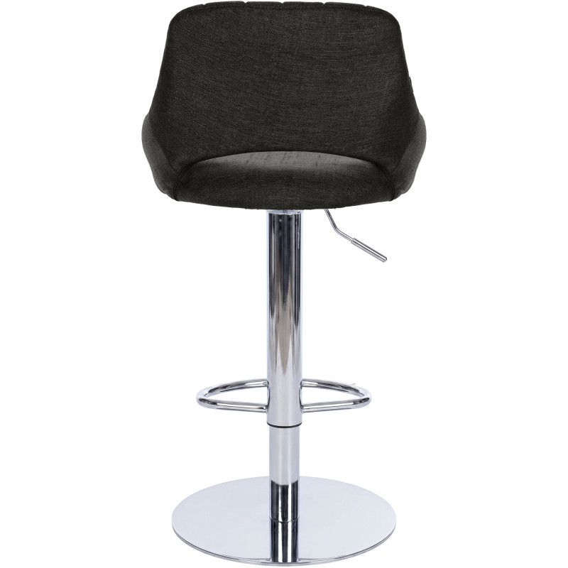 Tabouret de bar HD Milet C en tissu gris foncé