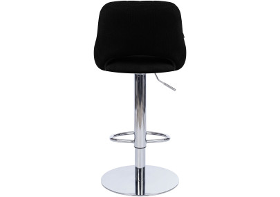 Tabouret de bar HD Milet C en tissu noir