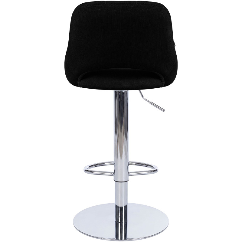 Tabouret de bar HD Milet C en tissu noir