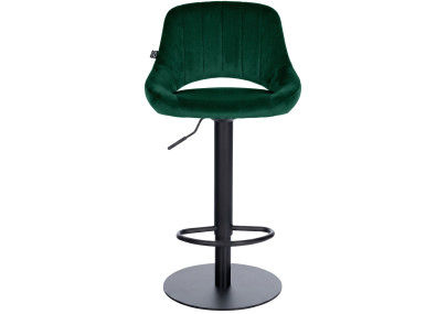 Ensemble de 2 tabourets de bar HD Milet B en velours vert