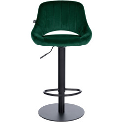 Ensemble de 2 tabourets de bar HD Milet B en velours vert