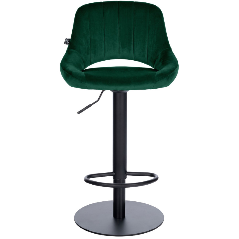 Ensemble de 2 tabourets de bar HD Milet B en velours vert