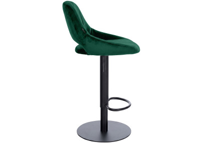 Ensemble de 2 tabourets de bar HD Milet B en velours vert