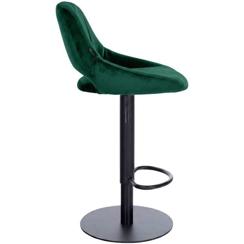 Ensemble de 2 tabourets de bar HD Milet B en velours vert