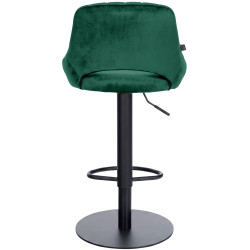 Ensemble de 2 tabourets de bar HD Milet B en velours vert