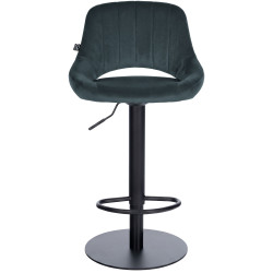 Ensemble de 2 tabourets de bar HD Milet B en velours gris foncé