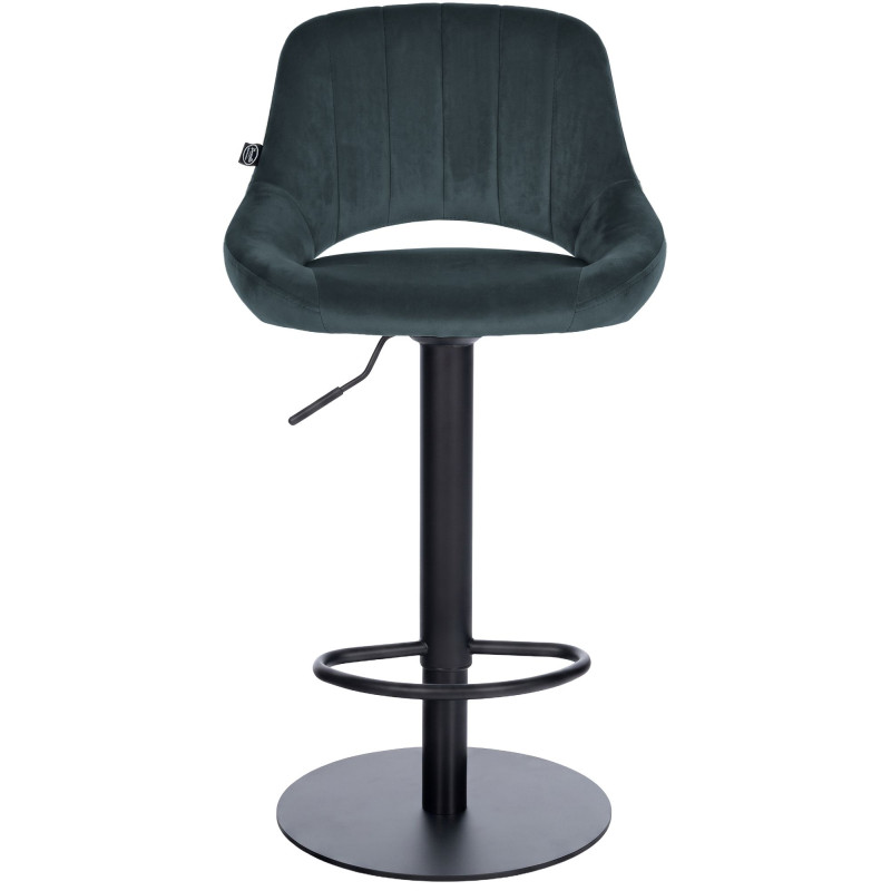 Ensemble de 2 tabourets de bar HD Milet B en velours gris foncé