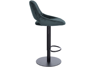 Ensemble de 2 tabourets de bar HD Milet B en velours gris foncé