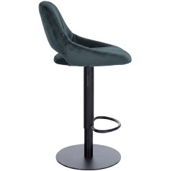 Ensemble de 2 tabourets de bar HD Milet B en velours gris foncé