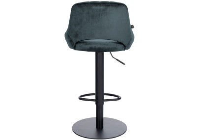 Ensemble de 2 tabourets de bar HD Milet B en velours gris foncé