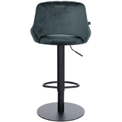 Ensemble de 2 tabourets de bar HD Milet B en velours gris foncé