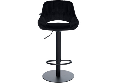 Ensemble de 2 tabourets de bar HD Milet B en velours noir