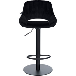 Ensemble de 2 tabourets de bar HD Milet B en velours noir
