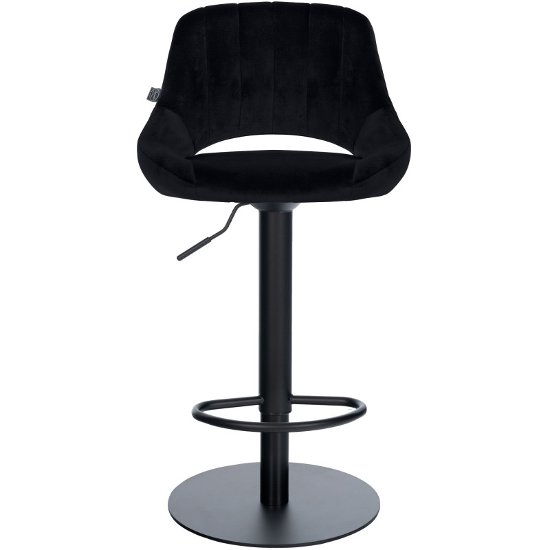 Ensemble de 2 tabourets de bar HD Milet B en velours noir