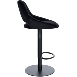 Ensemble de 2 tabourets de bar HD Milet B en velours noir