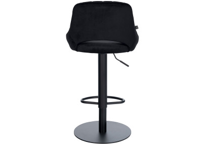 Ensemble de 2 tabourets de bar HD Milet B en velours noir