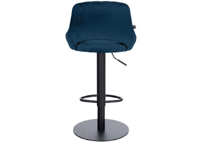 Ensemble de 2 tabourets de bar HD Milet B en velours bleu