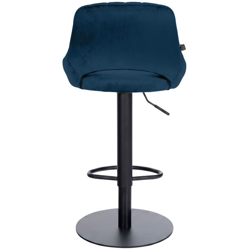 Ensemble de 2 tabourets de bar HD Milet B en velours bleu