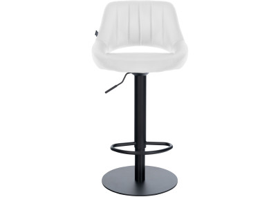 Ensemble de 2 tabourets de bar HD Milet B, similicuir blanc