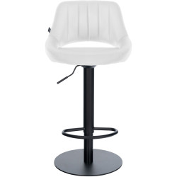 Ensemble de 2 tabourets de bar HD Milet B, similicuir blanc