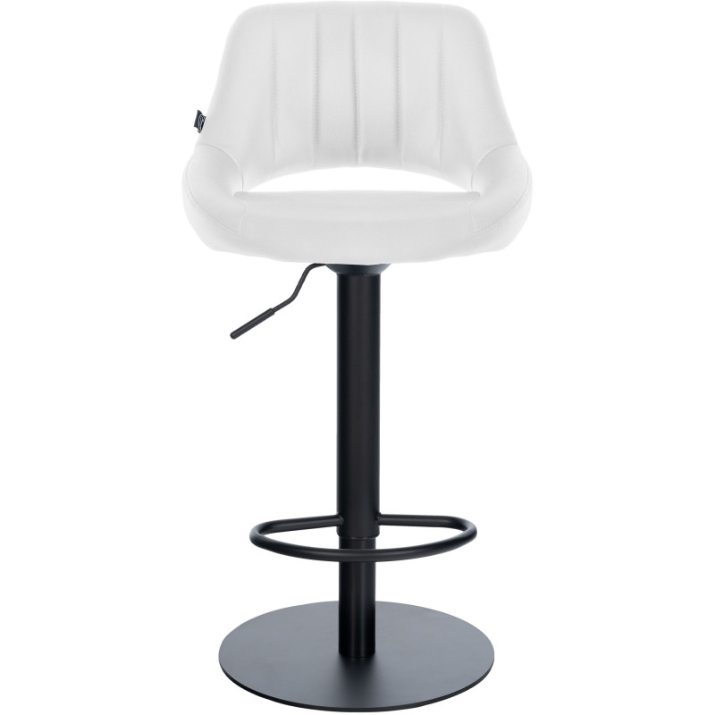 Ensemble de 2 tabourets de bar HD Milet B, similicuir blanc