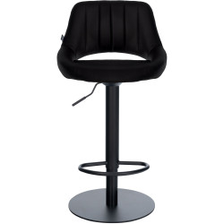 Ensemble de 2 tabourets de bar HD Milet B, similicuir noir