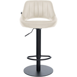 Ensemble de 2 tabourets de bar HD Milet B, similicuir crème
