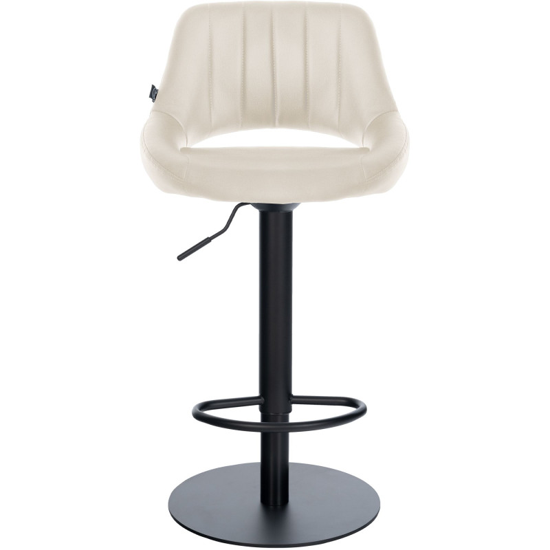 Ensemble de 2 tabourets de bar HD Milet B, similicuir crème