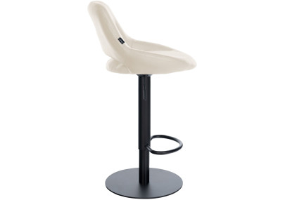 Ensemble de 2 tabourets de bar HD Milet B, similicuir crème