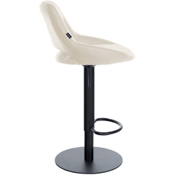 Ensemble de 2 tabourets de bar HD Milet B, similicuir crème