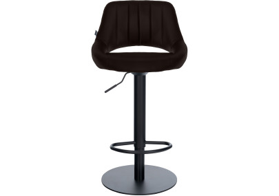 Ensemble de 2 tabourets de bar HD Milet B, similicuir brun